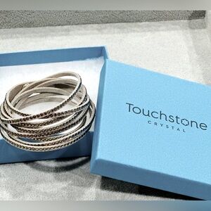 Touchstone Crystal by Swarovski Wrap-Star Bracelet, Greige